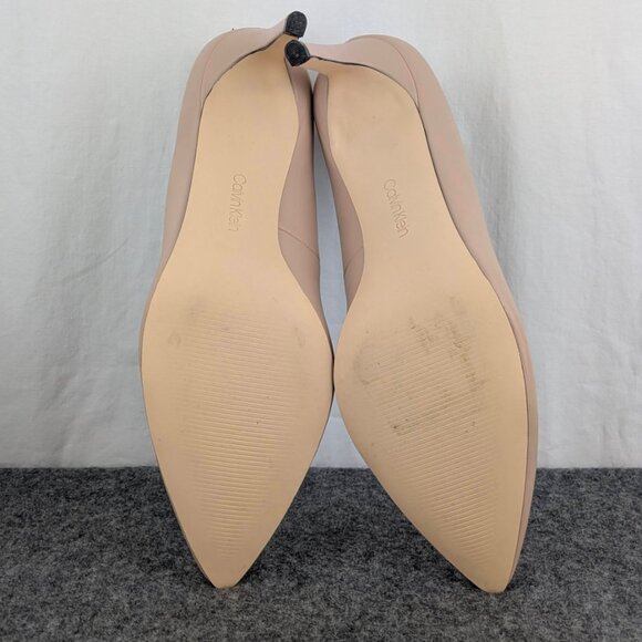 Calvin Klein Kristy Nude Heels | Size 8.5 | Pointed Toe Pumps | 3.25" Heel - Picture 10 of 10